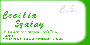 cecilia szalay business card